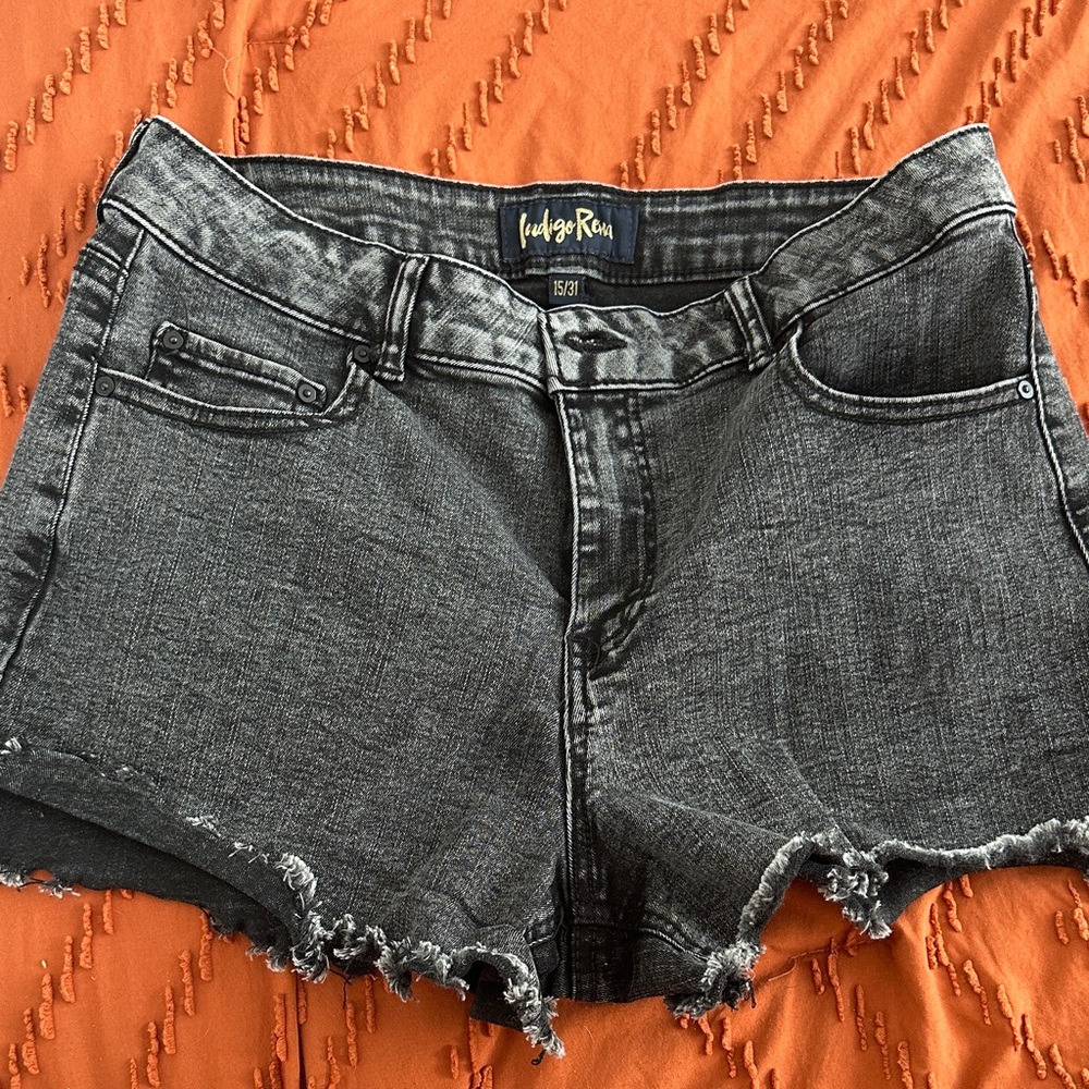 Indigo Rein Women's Dark Gray Jean Shorts